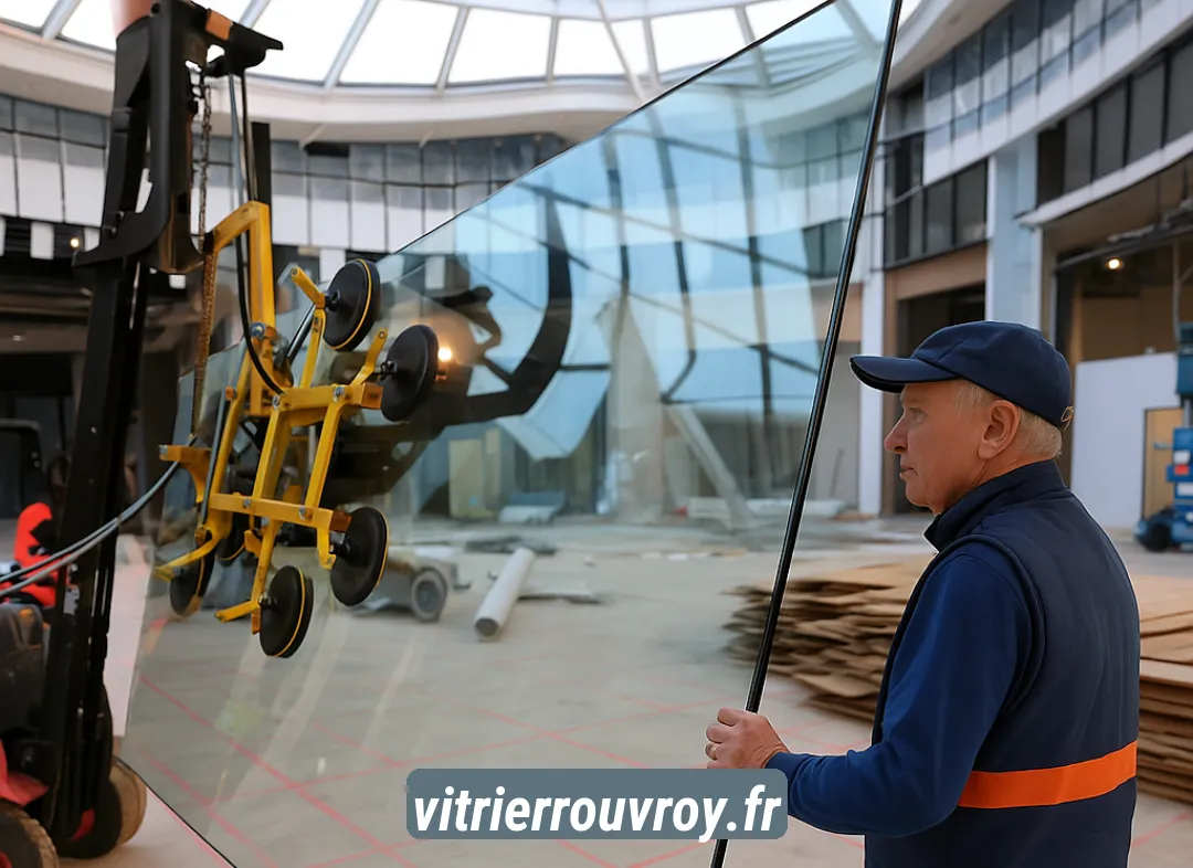 Remplacement de vitrine magasin Rouvroy